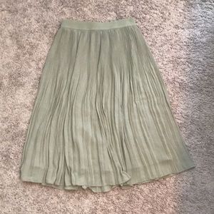 H&M Sage Flowy Skirt